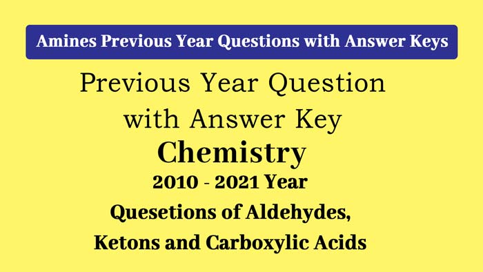 NEET Amines Previous Year Questions with Answer Keys